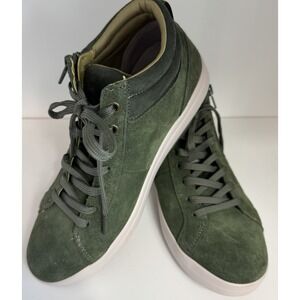 Vionic Rosemont Casual Sneaker Women's Sz 8 Meadow Green Suede Zip Arch Support